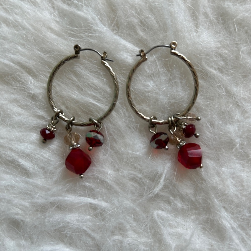 WHBM Gem Hoop Earrings